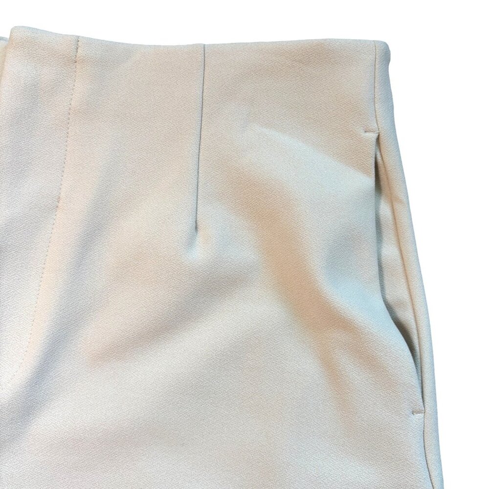 Abercrombie & Fitch Pants Size 14‎ Short / 32 Creme Crepe Wide Legs High Rise - Picture 4 of 9
